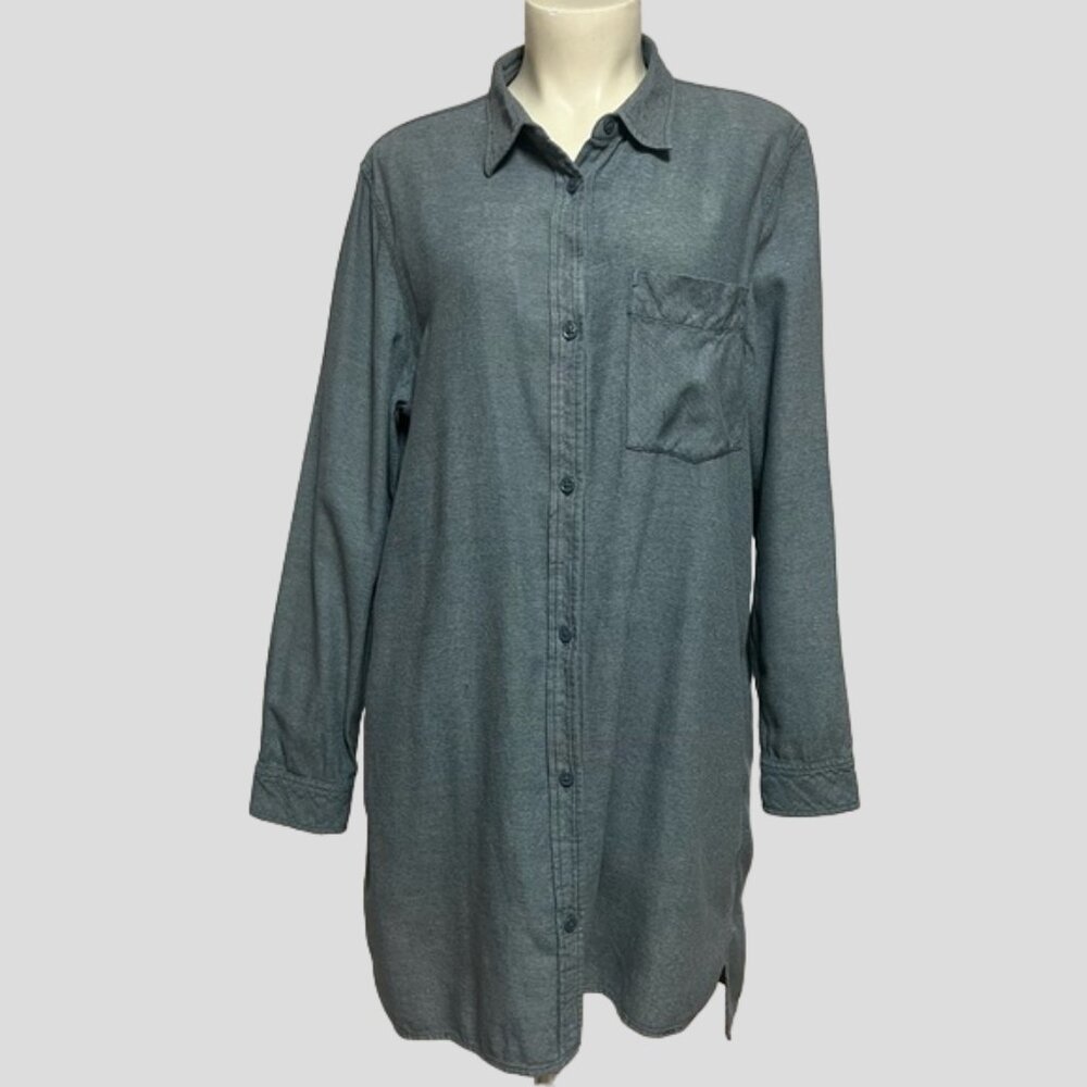 Aritzia Golden by TNA Cotton Button Down Long Sleeve Shirt Dress